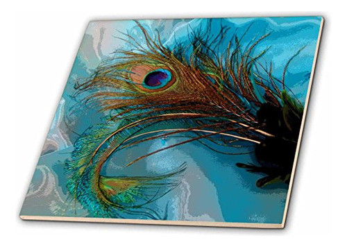 Floreno Abstracto Moderno  Pluma De Pavo Real Abstracto Ii 1