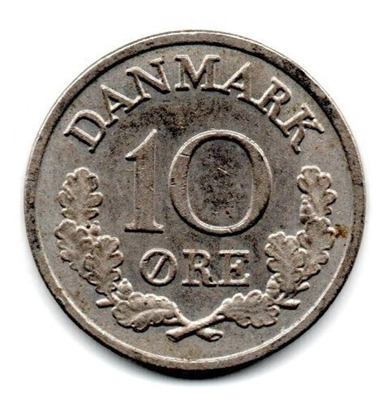 Dinamarca Moneda 10 Ore Año 1967 Km#849.1 0