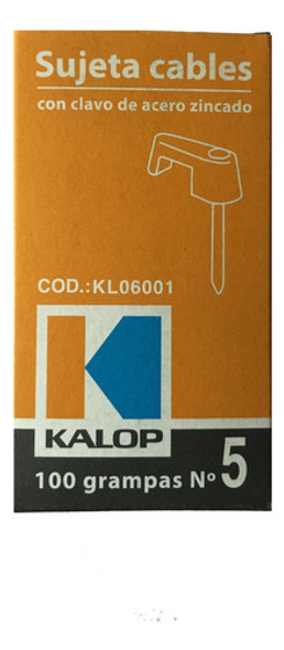 Grampas Sujeta Cable N° 5 Cable Coaxil Pack X2 Cajas Kalop 0 Grampas Sujeta Cable N° 5 Cable Coaxil Pack X2 Cajas Kalop 0