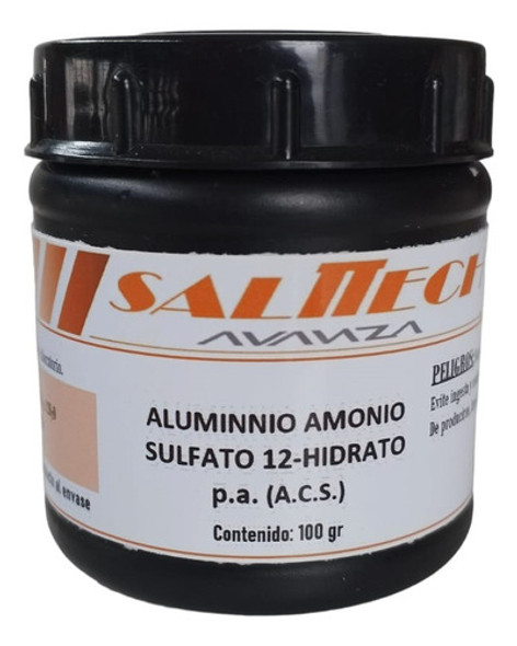 Aluminio Amonio Sulfato 12-hidrato Pa Acs 100 Gr - Salttech 0