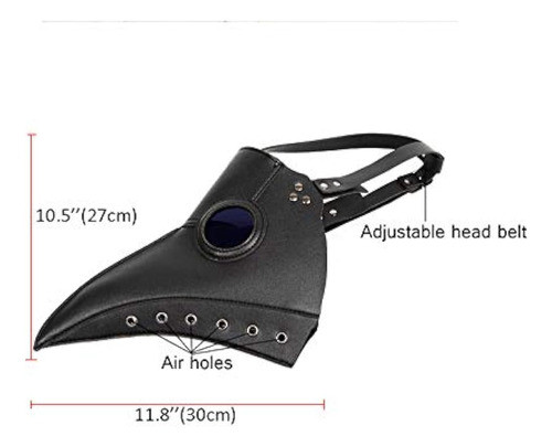 Raxwalker Plague Doctor Bird Mask Nariz Larga Pico Cosplay S 1