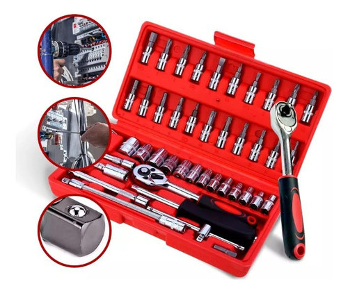 Juego De Soquete Acero Crv 1/4 Catraca Llave Allen 0