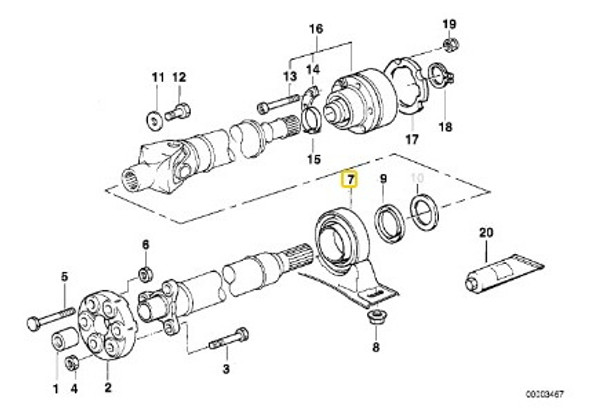 Soporte Cardan Para Bmw Serie 3 E36 325i M50 1