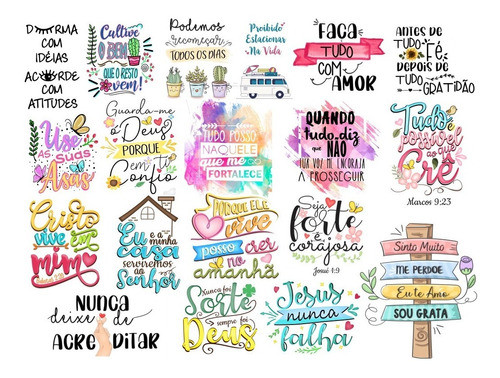 Arquivo Lettering Frases Motivacionais Fé Incentivo Atualiz. 0