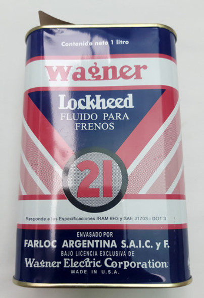 Lata Wagner Lockheed X Frenos Dot3 Vintage Años 60 Sin Uso 1