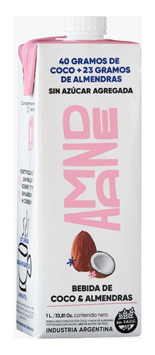 Bebida Vegetal Almendras Y Coco Cremosa Amande Sin Tacc 1 Lt 1