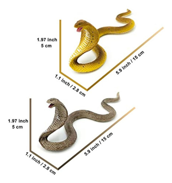 Hohajiu Figuras De Cobra De Juguete De Serpiente 1