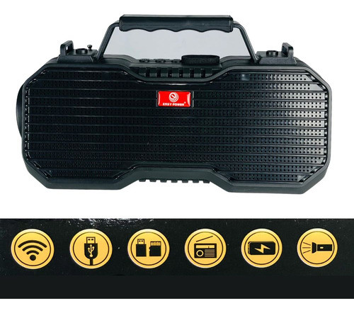 Radio Solar Parlante  Bluetooth Linterna + Lampara Camping 1