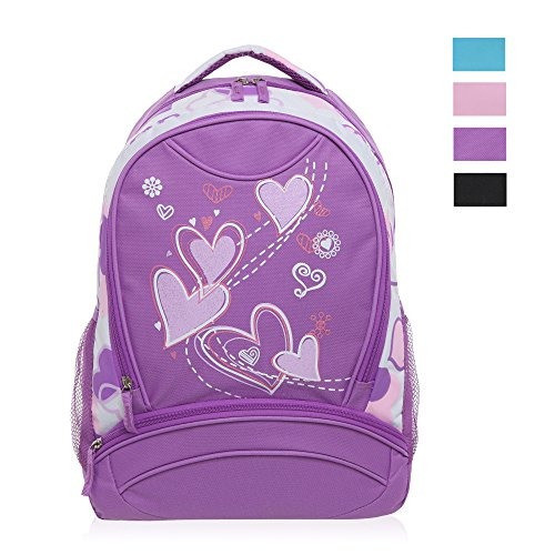 Hynes Eagle Sweetheart Pattern Mochila Para Niños Morada 0