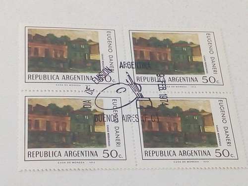Estampillas Eugenio Daneri.  Día De Emisión X 4          -8- 0