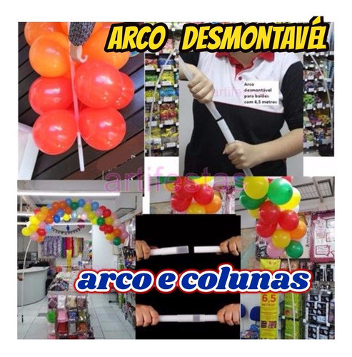 Arco Desmontável P/balões Flores Tecidos T.magica Etc+brinde 1