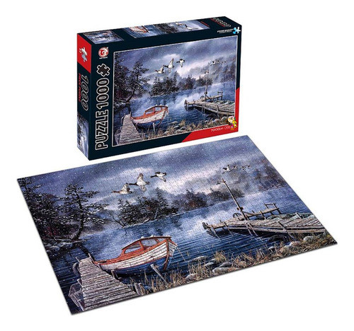 Rompecabezas Puzzle 1000 Pzas Dock Lago Bote Paisaje 0