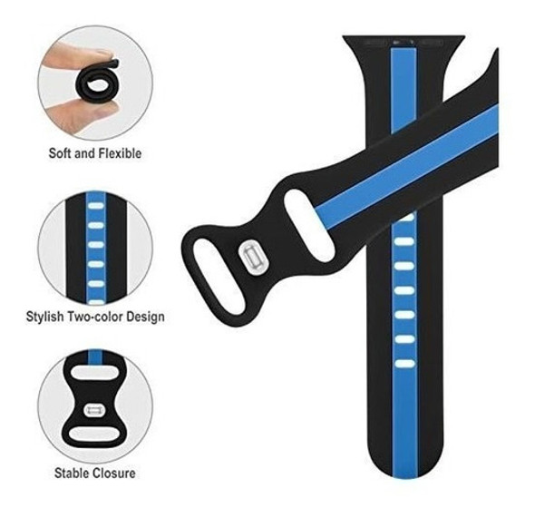 Malla Para Apple Watch Black Blue / - 42mm/44mm/45mm/49mm 1