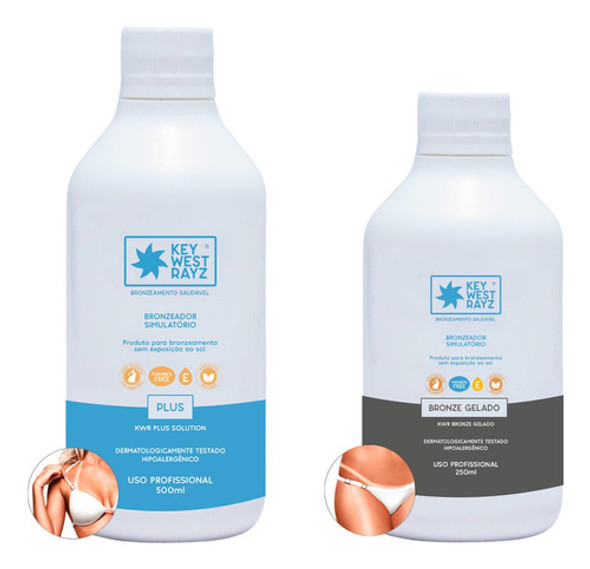 Kit Bronzeamento Artificial Kwr Plus 500ml + Gelado 250ml 0 Kit Bronzeamento Artificial Kwr Plus 500ml + Gelado 250ml 0