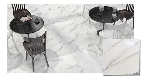 Ceramica Cañuelas Carrara Brillante Rectificada 61x61 1