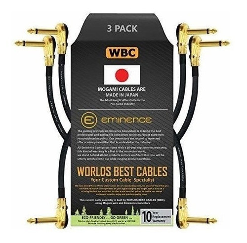 3 Unidades  Mogami 2524  10 Pulgadas  Efectos De Guitarra Ba 0