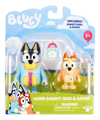 Bluey Pack X 2 Figuras C/acc Bandit (dad) & Bingo Int 13082 0