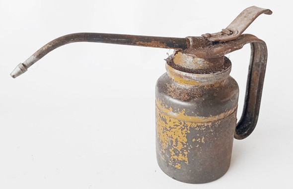 Aceitera Antigua A Bombeo Chapa Alto 12 Cm Herramienta - C8 0