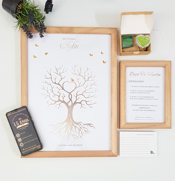 Cuadro Árbol De Huellas Eventos Casamiento Fiesta De 15 Años 1