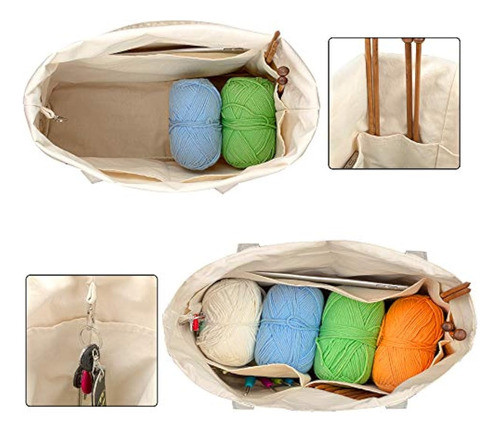Yarwo Bolsa De Tejer Con Bolsa Pequeña Con 1