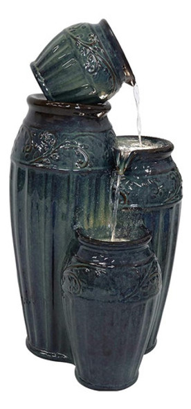Sunnydaze Tour De Vase Ceramic Outdoor Water Fountain - Cont 0 Sunnydaze Tour De Vase Ceramic Outdoor Water Fountain - Cont 0