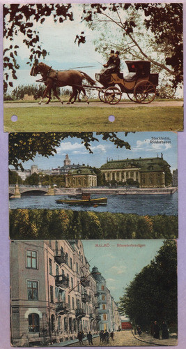 0056_lote De 6 Tarjetas Postales De Suecia 1