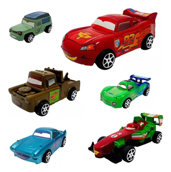 Kit 6 Carros De Brinquedo Para Crianças Da Carros 3 Disney 0