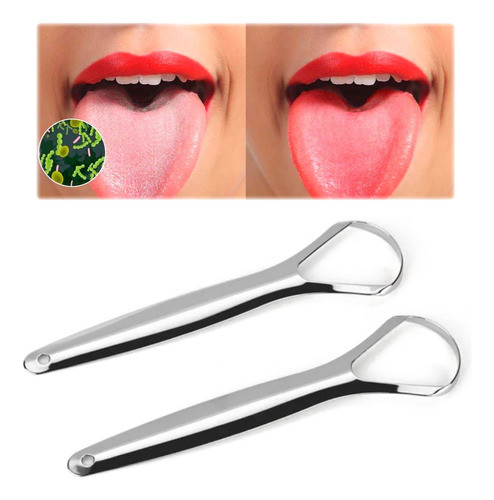 Limpieza Profesional Lengua Acero Inoxidable Ayurveda Set X2 0