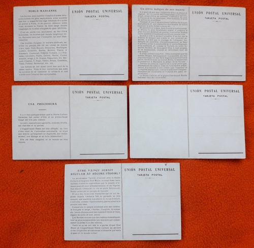 5 Antiguas Postales Francesas Dibujadas 1