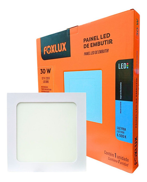 Painel De Led Luminaria Quadrada De Embutir 6500k Bivolt Uni 0