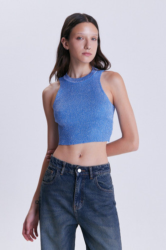 Top Tejido Wild Cher Mix Azul Mujer De Poliéster 0