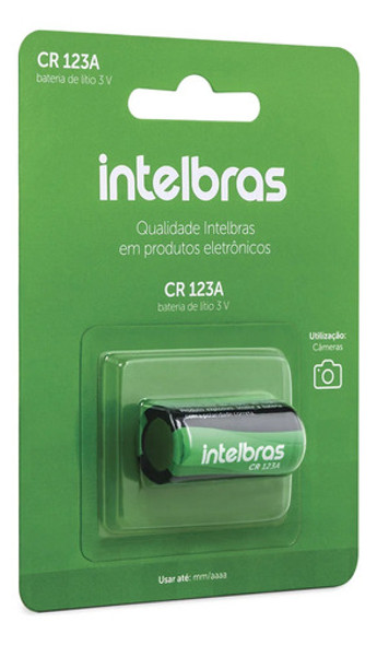 Bateria Não Recarregável 3v De Lítio Cr123a Intelbras 1
