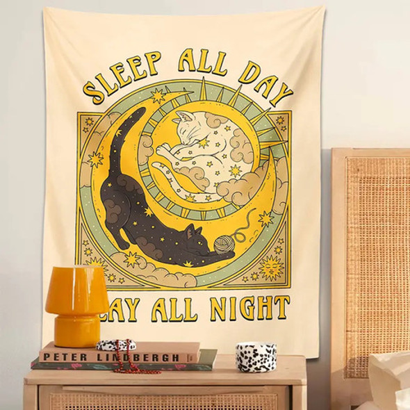 Tapiz De Pared Diseño Gato; Day And Night 1