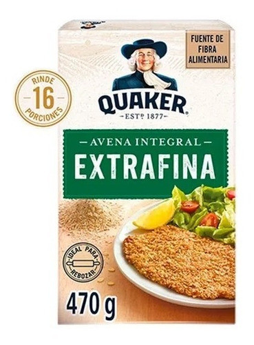 Avena Integral Extra Fina Ideal Para Rebozar Quaker 470g 0