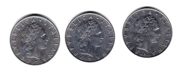 Lote Monedas Italia Republica 50 Liras 1954 A 1956 Km#95.1 1 Lote Monedas Italia Republica 50 Liras 1954 A 1956 Km#95.1 1