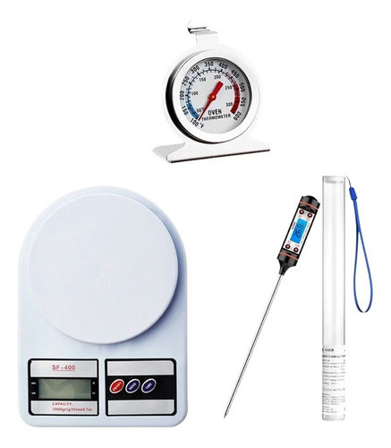 Pack Termometro Digital + Balanza + Termometro Horno Cocina 0