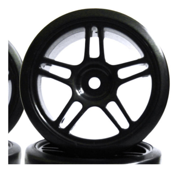 4 Pack 63mm Rc Car Deriva Pneus Com Cubos De Roda Estilo 1 1