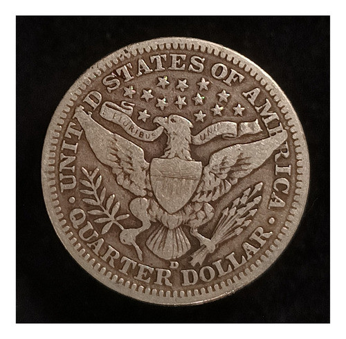 Estados Unidos 25 Cents 1916 D Mb Plata 900 Km 114 1
