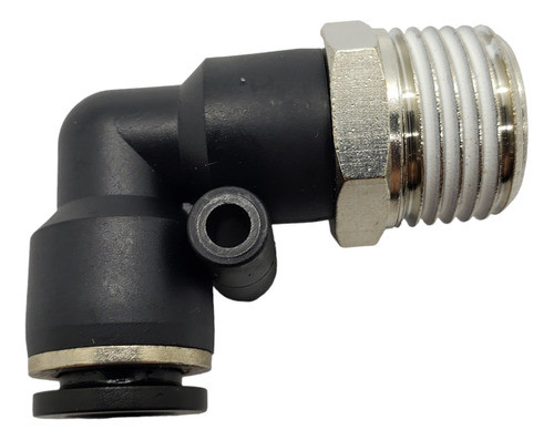 Conector Rápido Neumático Codo Rosca 1/2  Para Tubo 10 Mm 0