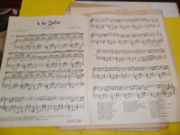 Antigua Partitura 9 De Julio D Arienzo Bayardo J L Padula 1