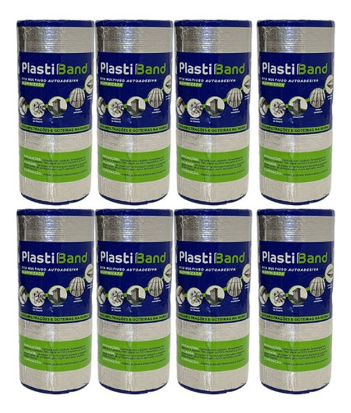 Fitas Manta Asfáltica 15cmx10m Aluminizada 8 Unidades 0