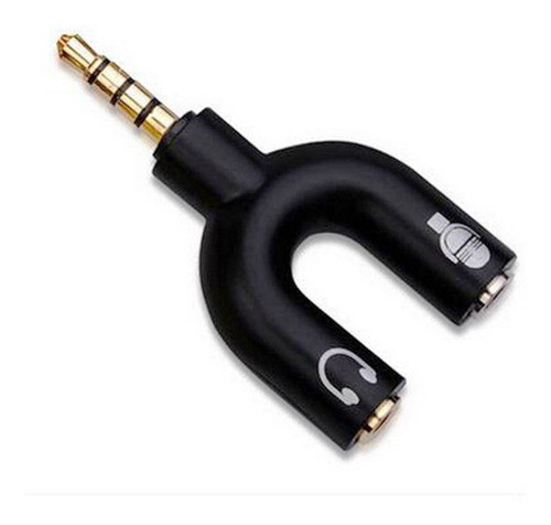 Adaptador Separador Audio Y Mic Miniplug 3,5 Mach 4 Polos 0