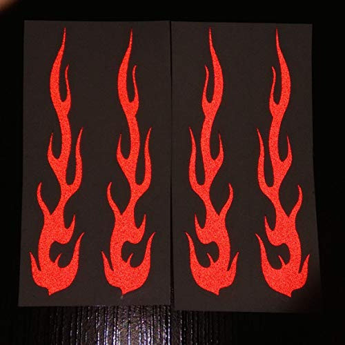 Cushystore Red Hot Rod Flame Fire Tribal Retro Calcomanías R 0