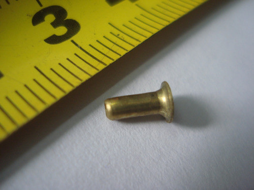 2 X 5  Mm Tubular  Lote De 100 Remache Bronce 1
