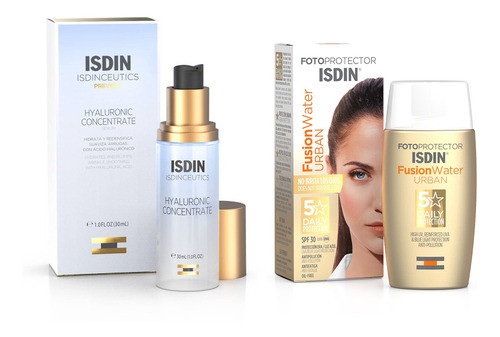 Kit Facial Isdin Hyaluronic Concentrate + Fusion Water Urban 0