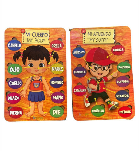 Juego De Encastre Aprendo Español E Ingles 0