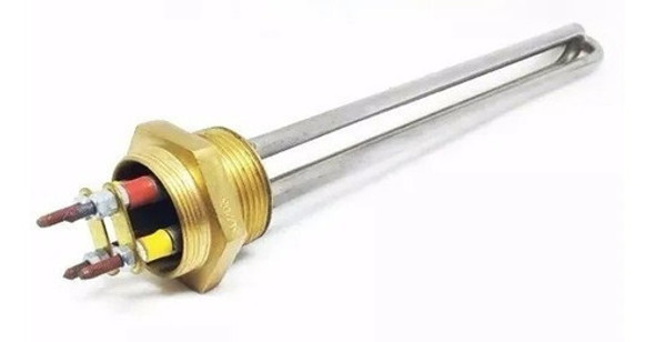 Resistência Flange Rosca De 1.1/2 6kw 220v 2u 3/8 300mm 0