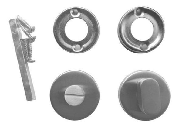 Pomo Y Bocallave Para Baño Acero Inox Traba Radem 1