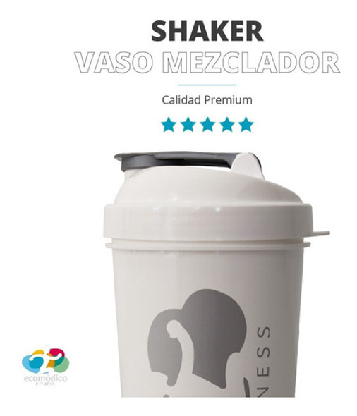 Shaker Vaso Mezclador 600 Cm3 Tapa Rosca Ecomodico 1