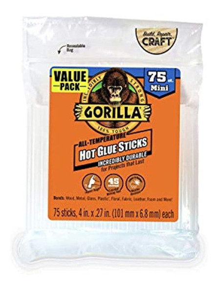 Barras De Pegamento Caliente Para Gorila, Tamaño Mini, 4  De 0